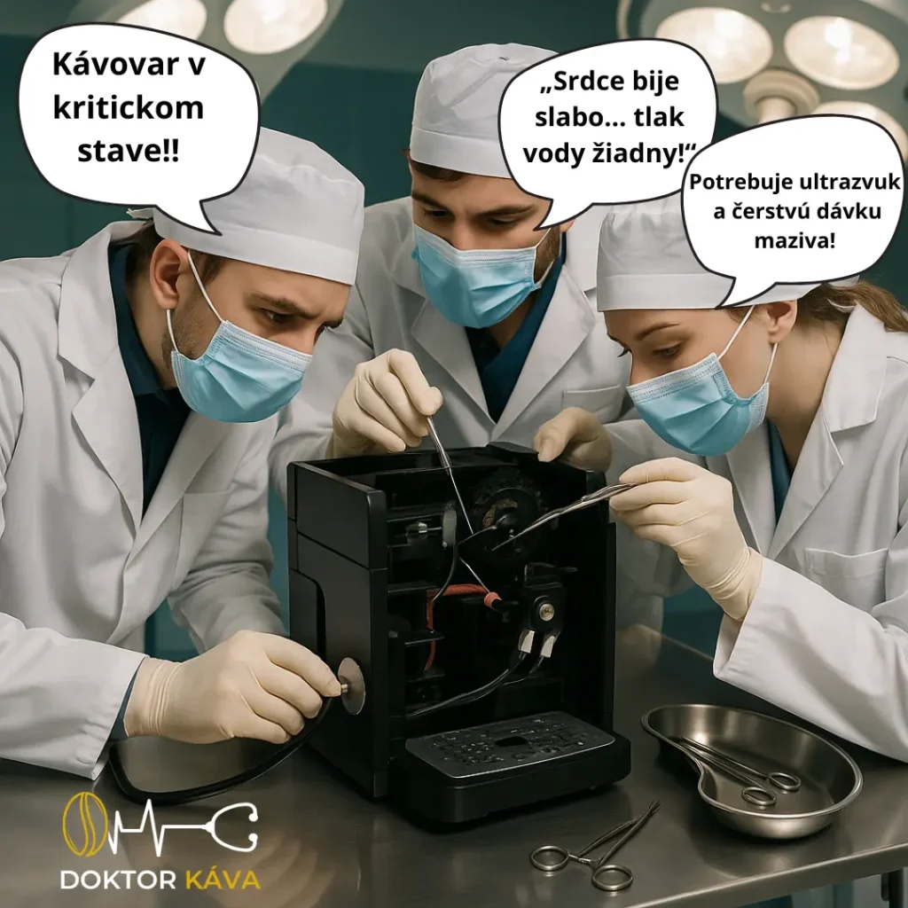 oprava kávovaru od doktor káva. kávovar bez tlaku. záchrana kávovaru